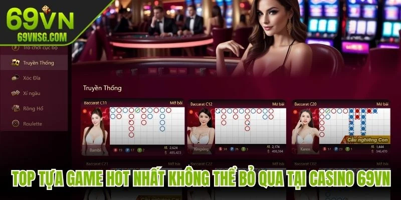 Top tựa game hot nhất không thể bỏ qua tại Casino 69VN